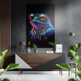 Frog Brushed Aluminum Dibond Wall Art.